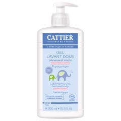 Gel Limpiador Suave Hipoalergénico Cuerpo Y Cabello Bio 500ml Bebe Cattier