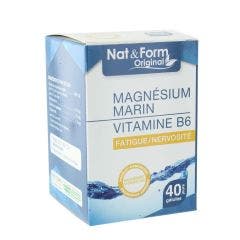Nat&form Magnesium Marin + Vitamine B6 40 Gelules 40 Gélules Nat&Form