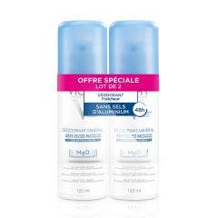 Pieles sensibles 48h 2x125ml Déodorant Minéral Vichy