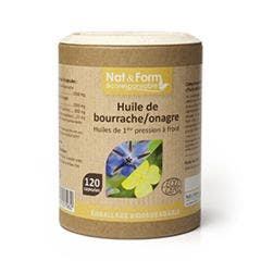 Aceite de borraja y onagra bio 120 cápsulas Nat&Form