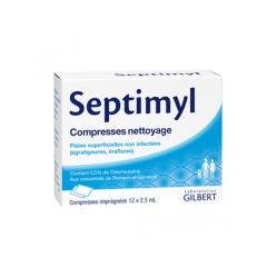 Compresses Nettoyage Plaies Superficielles 12x2. 2.5ml Septimyl Gilbert