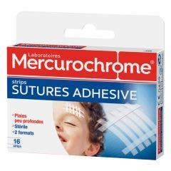 Apósitos adhesivos de sutura x16 Mercurochrome