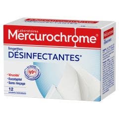 Toallitas desinfectantes bolsitas individuales x12 Mercurochrome