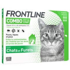 Combo Spot-on Gatos Y Hurones 6 Pipetas De 6 Pipettes De 0.5ml Frontline