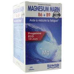Magnesio Marino B6 B9 2x100 Cápsulas Biotechnie