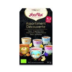 Surtido Infusiones Classic + Jengibre Limon + Chai Curcuma + Equilibrio Femenino + Detox + Noche Tranquila Yogi Tea