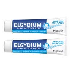Dentifrice Anti-plaque 2x75ml Elgydium