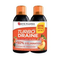 Turbodraine té melocotón 2x500ml TurboDraine Forté Pharma
