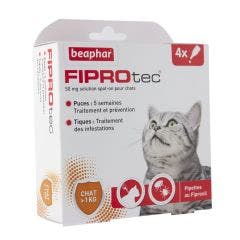 Fiprotec Pipetas Antiparásitos Fipronil Gato Más de 1kg Beaphar