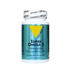 Super Omegas 3 Rico En EPA Y DHA 30 cápsulas Vit'All+