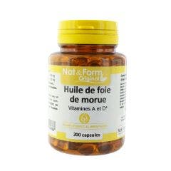 Huile De Foie De Morue 200 Capsules Vitamines A Et D Nat&form Nat&Form