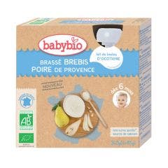 Gourde Brasse Au Lait De Brebis Bio Des 6 Mois 4x85g Babybio