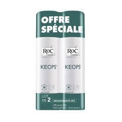 Desodorante spray seco sudorción abundante keops 2x150ml Roc