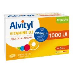 Vitamina D3 1000IU - A partir de los 6 años 60 cápsulas Alvityl