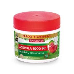Acerola 1000 Bio A Croquer 60 Comprimes Superdiet