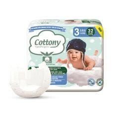 Pañal Algodon Bio X32 Talla 3 x32 Cottony