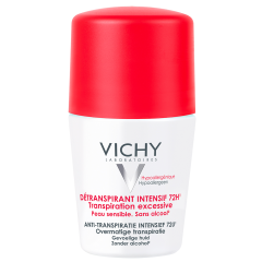 Desodorante detranspirante intensivo eficaz 72h Roll On 50ml Déodorant pieles sensibles Vichy