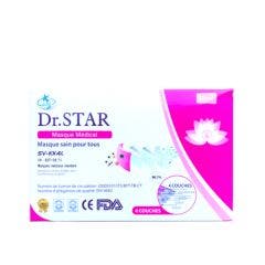 Mascarillas quirúrgicas desechables rosa x50 Type IIR EN 14683:2019+AC:2019 Dr Star