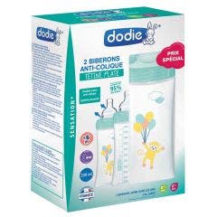 Coffret 2 Biberons Anti Colique Sensation + 330ml 6 mois et plus Dodie