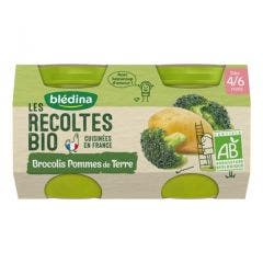 Pots Brocolis et Pommes de terre Bio 2x130g Les Recoltes Bio De 4 a 6 mois Bledina Blédina