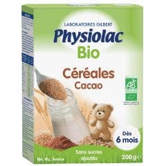 Cereales Cacao Bio Des 6 Mois Physiolac Bio 200g Physiolac