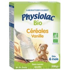 Cereales Vainilla Trigo Arroz Avena Bio 6 Meses+ 200g Physiolac