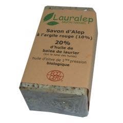 Savon d'Alep 20% laurier à l'Argile Rouge 150g Lauralep