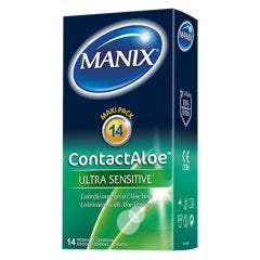 Preservativos lubricados con aloe vera x14 Contact Aloe Manix