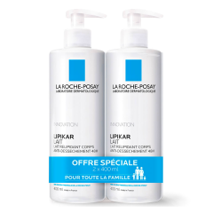 Leche Corporal Hidratante 2x400ml Lipikar La Roche-Posay