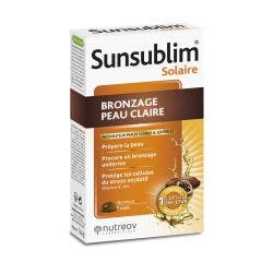 Bronceado Piel Clara 28 Cápsulas Sunsublim Préparateur Peaux Claires Nutreov