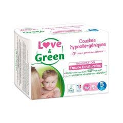 Couches hypoallergéniques Taille 5 Junior x40 11 à 25kg Love&Green