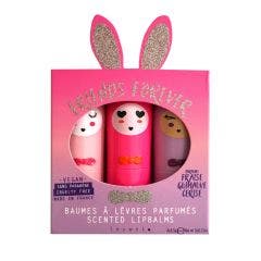 Coffret Trio Glitter Fushia Baumes à Lèvres Parfumés 3x3g Inuwet
