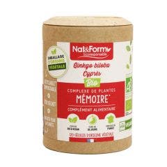 Mémoire - Ginkgo/Cypres Bio Eco 120 gélules végétales Nat&Form