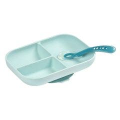 Juego de comida de silicona compartimentado de 2 piezas Beaba