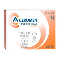 A Cerumen Solution Pour Oreilles Unidoses X10 2ml Hygiène des oreilles A-Cerumen