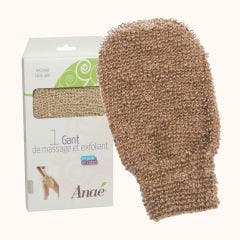Gant de massage exfoliant en jute et coton Anae