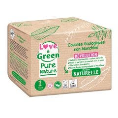 Couches Écologiques x 32 Pure Nature Taille 1 Love&Green