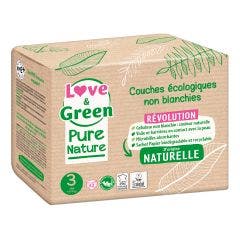 Couches Écologiques x 42 Pure Nature Taille 3 Love&Green
