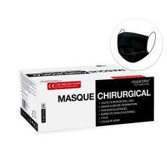 Mascarillas Quirúrgicas Negras Adultos 3 Capas x50 Marca CE - Normativa EN14683-2019 TIPO IIR Orgakiddy