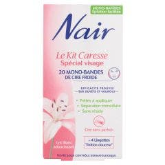 Le Kit Caresse Special Visage 20 mono bandes + 4 lingettes Nair