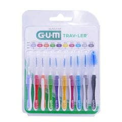 Trav-ler - Lote De 9 Cepillos Interdentales De Viaje - 9 Tamanos Gum