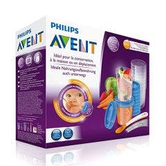 Tarros de almacenamiento + cuchara de destete Accessoires 6 meses o más Avent