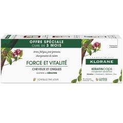 Fuera y vitalidad 3x30 Cápsulas Keratincaps Klorane