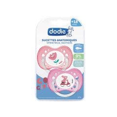 Chupetes anatómicos Colección Funny Animals x2 a partir de 18 meses Dodie