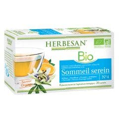 Infusion Melisse Passiflore Sommeil Serein Bio 20 sachets Saveur orange Herbesan
