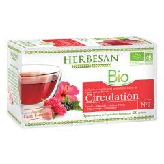 Infusion Hibiscus Cassis Circulation Bio 20 sachets Saveur Cassis Framboise Herbesan