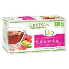 Infusion Hibiscus Emilination Bio 20 sachets Saveur Framboise Citron Herbesan