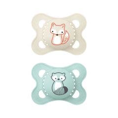 Sucettes Symétriques Silicone Original Couleurs de la Nature x2 2-6mois Mam