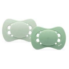 Chupetes anatómicos diseño ecológico verde x2 6 mois et plus Dodie