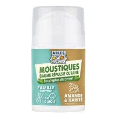 Baume répulsif cutané moustiques famille 50ml Aries